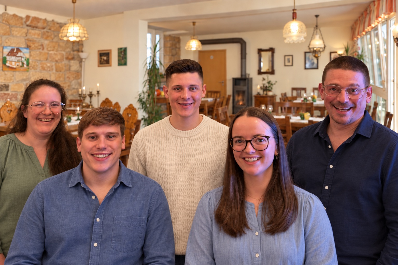 Familie Pfeffer, von links: Melissa, Johannes, Jakob, Josefine und Alexander